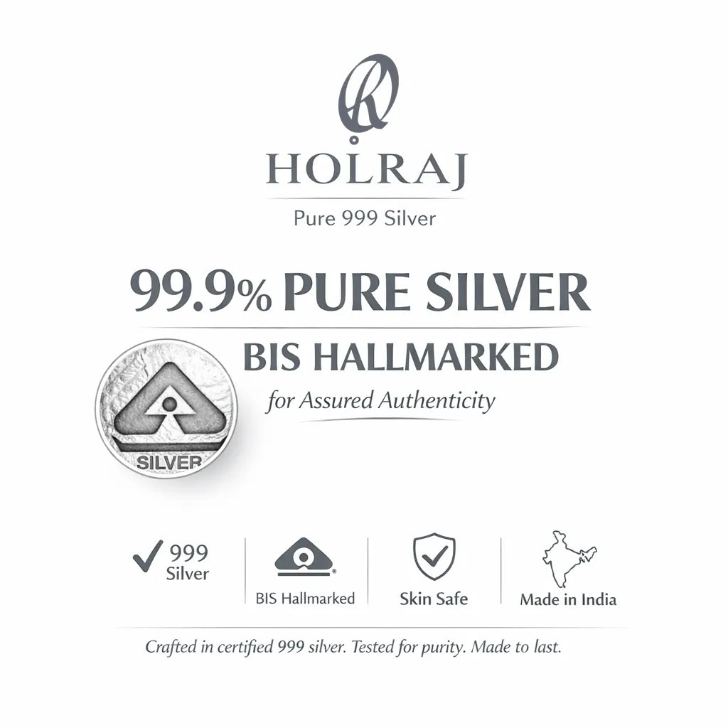 ShuddhCurve™ – 999 Pure Silver Band Ring (BIS Hallmarked)
