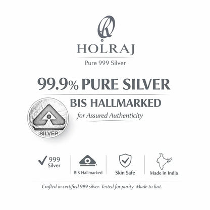 ShuddhCurve™ – 999 Pure Silver Band Ring (BIS Hallmarked)