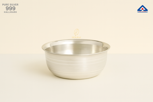 Pure 999 Silver Katori Bowl – Handcrafted Traditional Silverware by Holraj