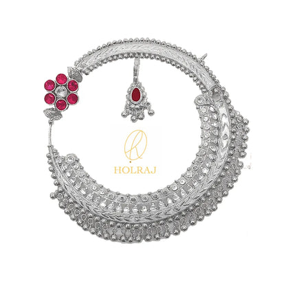 Pure Silver Garhwali Nath For Women