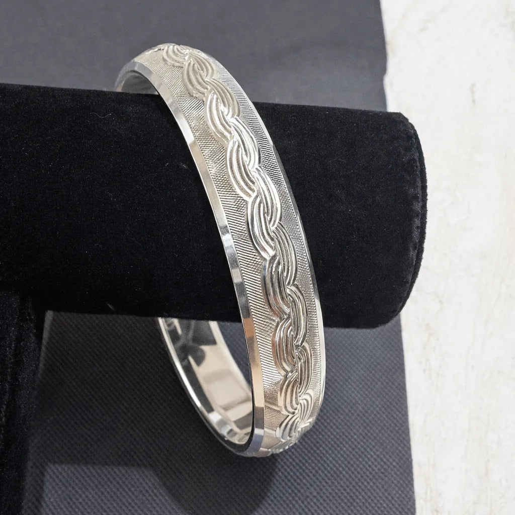 Holraj's RajBandh 999 pure Silver Sikh Kada in 100 gram weight